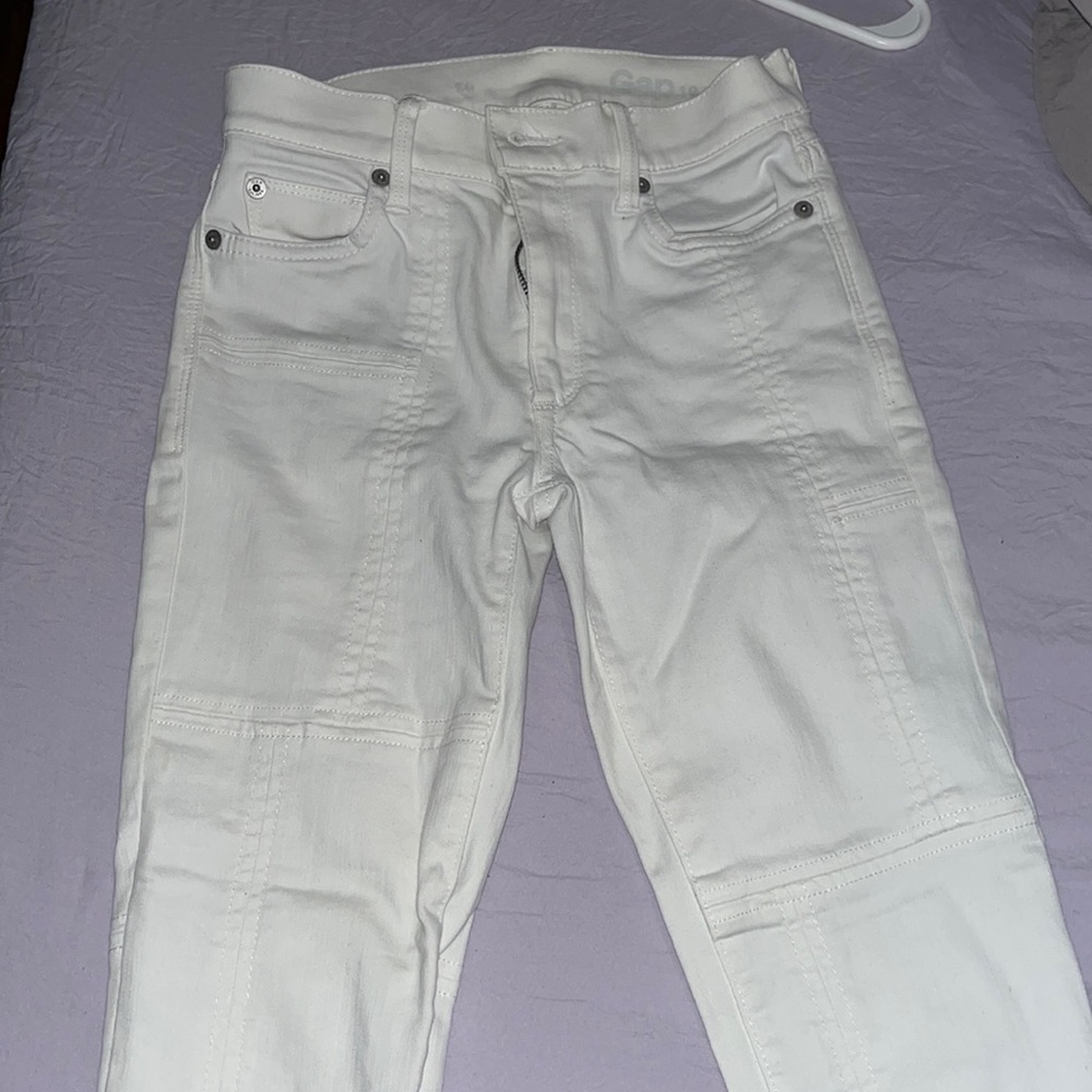 White Patched Skinny Jeans